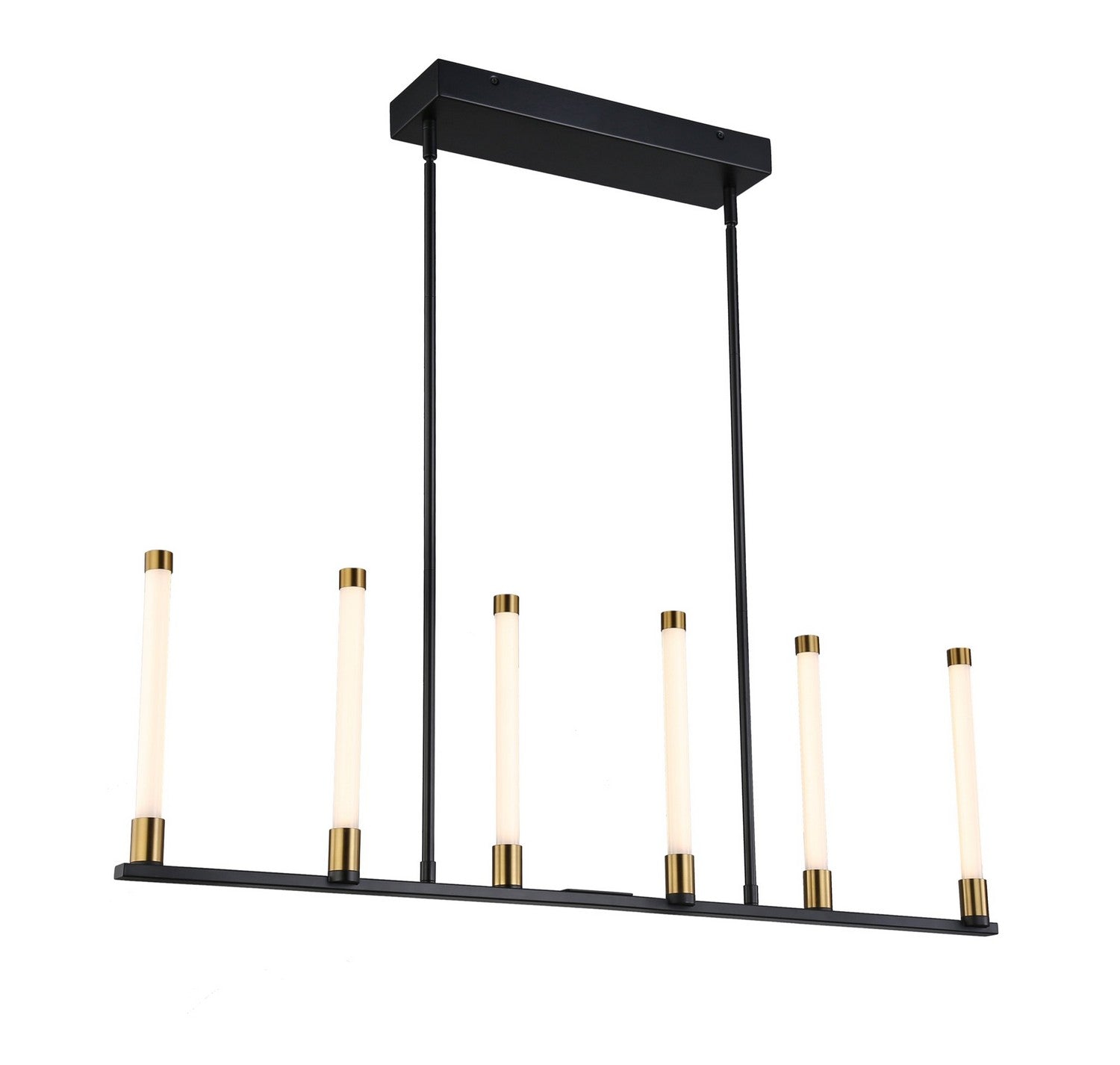 Artcraft - SC13086BB - LED Island Pendant - Infiniti - Matte Black & Brass