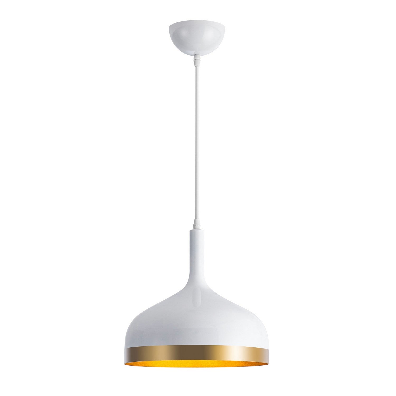 Artcraft - SC13350WH - One Light Pendant - Dash - White & Gold