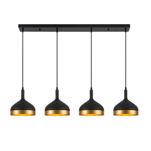 Artcraft - SC13354BK - Four Light Island Pendant - Dash - Black & Gold