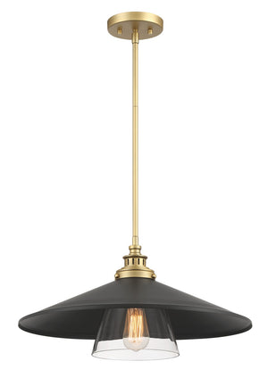 Minka-Lavery - 1406-758 - One Light Mini Pendant - SEGAN - Coal And Soft Brass