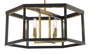 Minka-Lavery - 2116-726 - Six Light Pendant - UNION ESTATES - Coal And Soft Brass