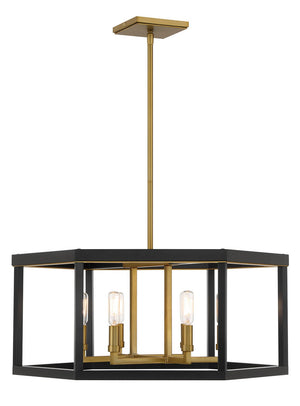 Minka-Lavery - 2116-726 - Six Light Pendant - UNION ESTATES - Coal And Soft Brass