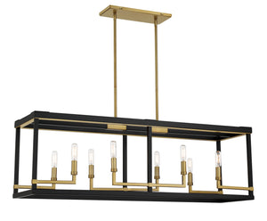 Minka-Lavery - 2118-726 - Eight Light Island Pendant - UNION ESTATES - Coal And Soft Brass