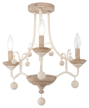 Minka-Lavery - 2662-717 - Three Light Semi Flush Mount - Colonial Charm - White Wash
