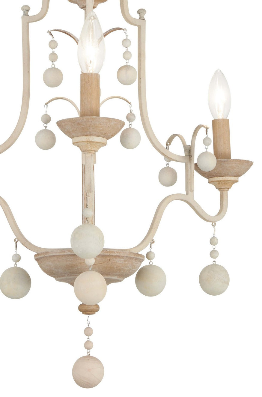 Minka-Lavery - 2663-717 - Three Light Chandelier - Colonial Charm - White Wash
