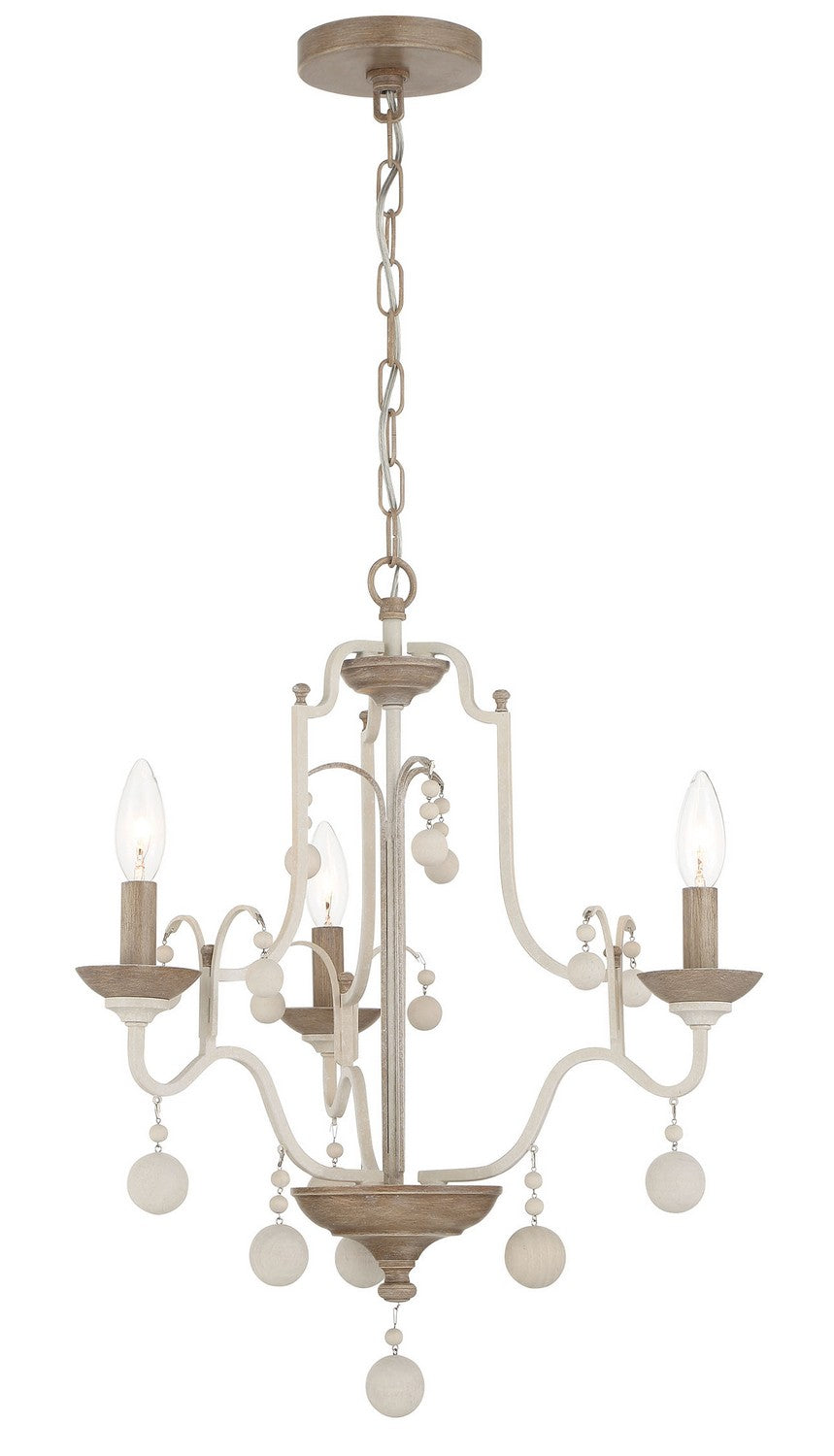 Minka-Lavery - 2663-717 - Three Light Chandelier - Colonial Charm - White Wash