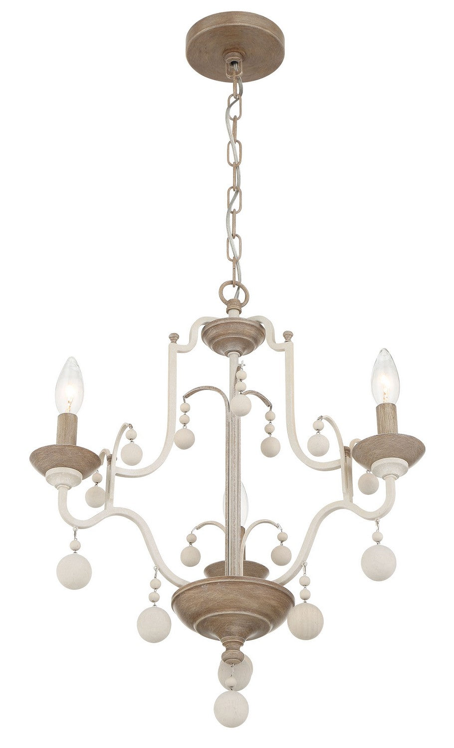 Minka-Lavery - 2663-717 - Three Light Chandelier - Colonial Charm - White Wash