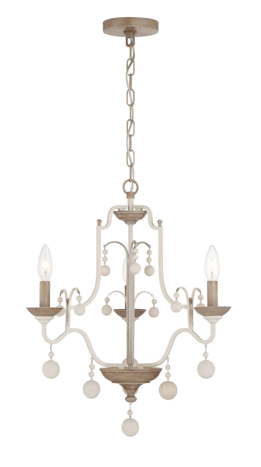 Minka-Lavery - 2663-717 - Three Light Chandelier - Colonial Charm - White Wash