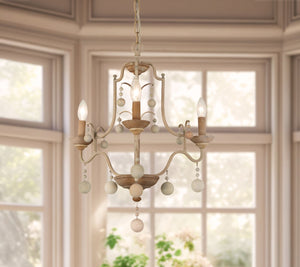 Minka-Lavery - 2663-717 - Three Light Chandelier - Colonial Charm - White Wash