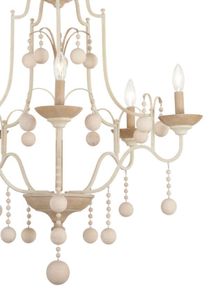 Minka-Lavery - 2665-717 - Five Light Chandelier - Colonial Charm - White Wash