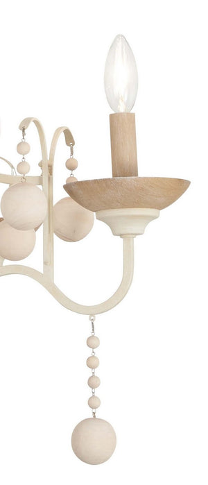 Minka-Lavery - 2665-717 - Five Light Chandelier - Colonial Charm - White Wash