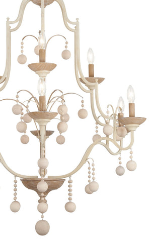 Minka-Lavery - 2669-717 - Nine Light Chandelier - Colonial Charm - White Wash