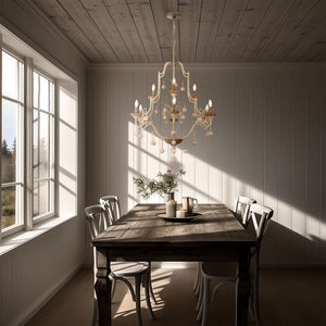 Minka-Lavery - 2669-717 - Nine Light Chandelier - Colonial Charm - White Wash