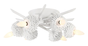 Minka-Lavery - 5904-655 - Six Light Flush Mount - North Fork by Robin Baron - Sand White