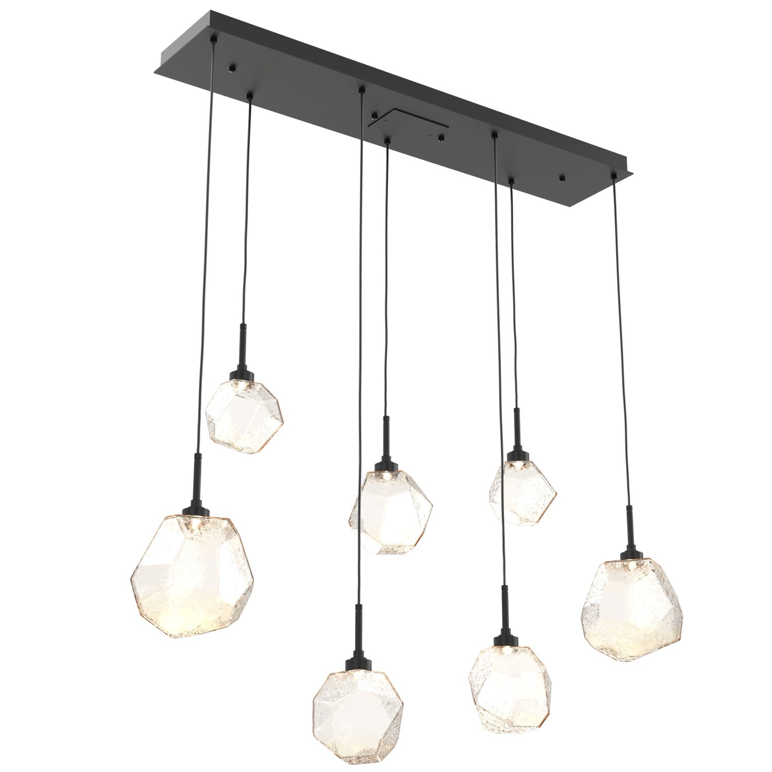 Hammerton Studio - PLB0039-07-MB-A-C01-L1 - LED Linear Pendant - Gem - Matte Black