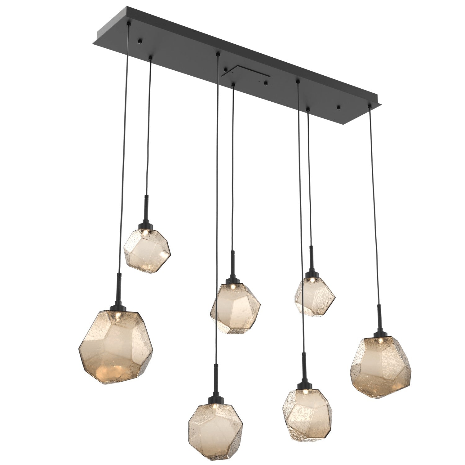 Hammerton Studio - PLB0039-07-MB-B-C01-L1 - LED Linear Pendant - Gem - Matte Black