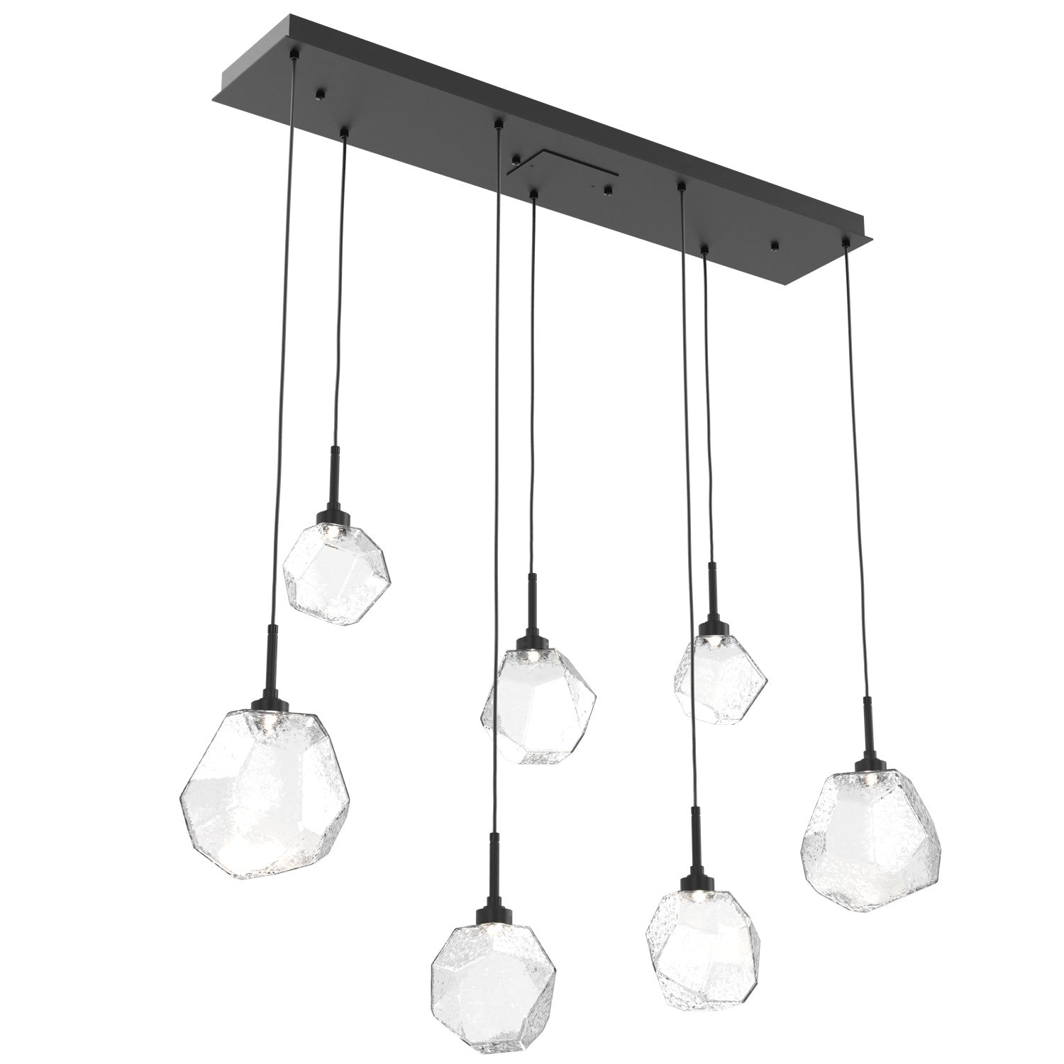 Hammerton Studio - PLB0039-07-MB-C-C01-L1 - LED Linear Pendant - Gem - Matte Black