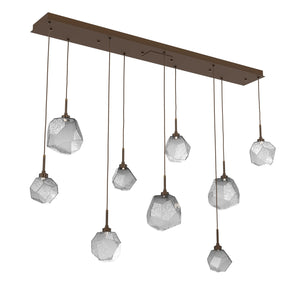 Hammerton Studio - PLB0039-09-FB-S-C01-L1 - LED Linear Pendant - Gem - Flat Bronze