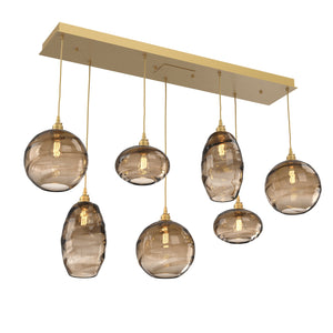 Hammerton Studio - PLB0048-07-GB-OB-C01-E2 - Seven Light Pendant - Misto - Gilded Brass