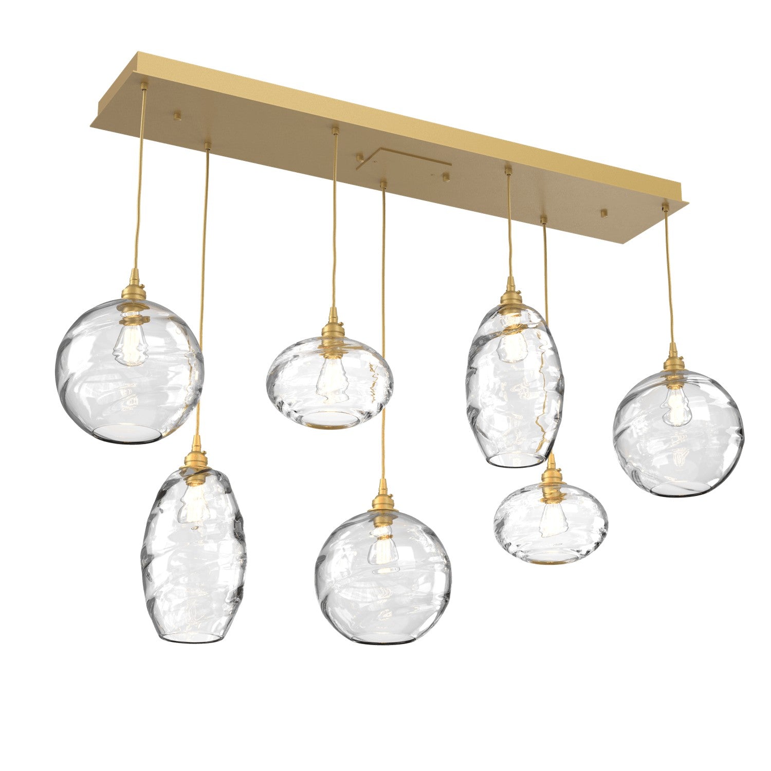 Hammerton Studio - PLB0048-07-GB-OC-C01-E2 - Seven Light Pendant - Misto - Gilded Brass