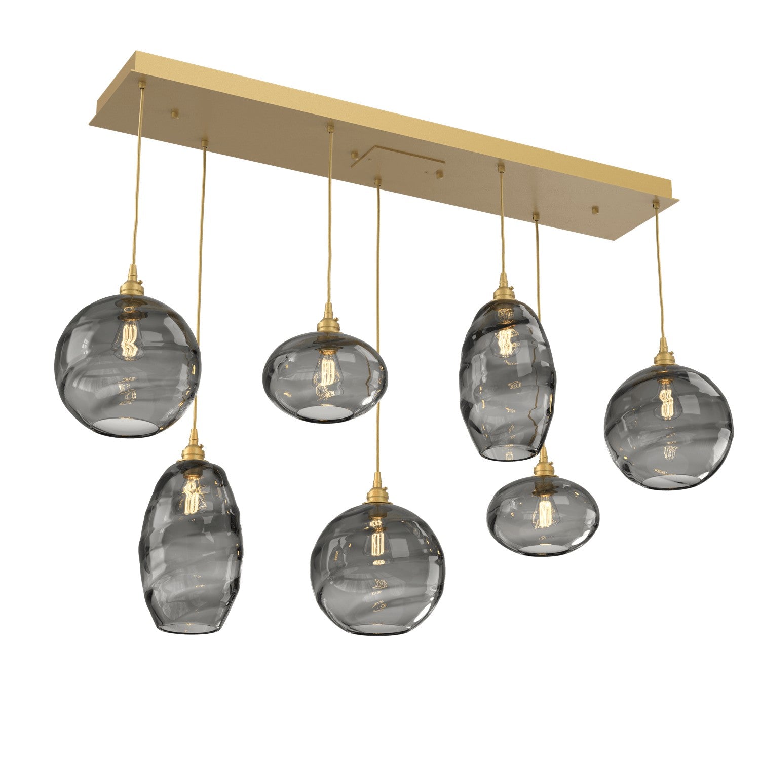 Hammerton Studio - PLB0048-07-GB-OS-C01-E2 - Seven Light Pendant - Misto - Gilded Brass