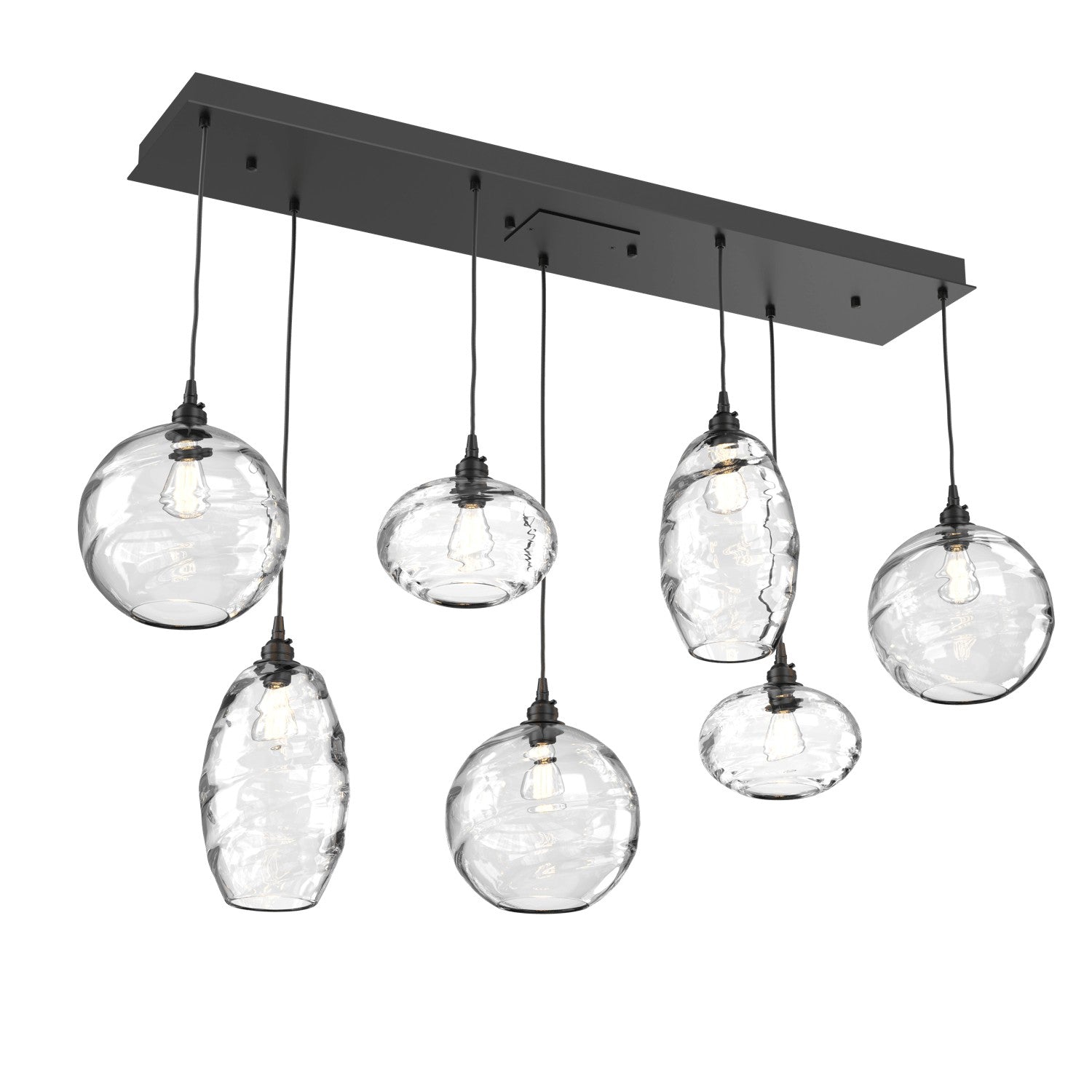 Hammerton Studio - PLB0048-07-MB-OC-C01-E2 - Seven Light Pendant - Misto - Matte Black