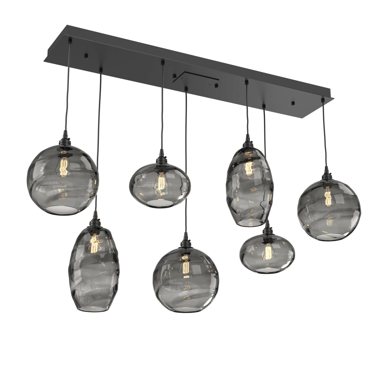 Hammerton Studio - PLB0048-07-MB-OS-C01-E2 - Seven Light Pendant - Misto - Matte Black