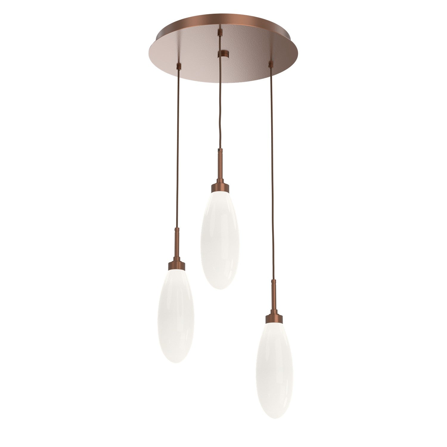 Hammerton Studio - CHB0071-03-BB-WL-C01-L3 - LED Pendant - Fiori - Burnished Bronze