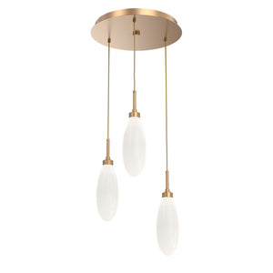 Hammerton Studio - CHB0071-03-NB-WL-C01-L3 - LED Pendant - Fiori - Novel Brass