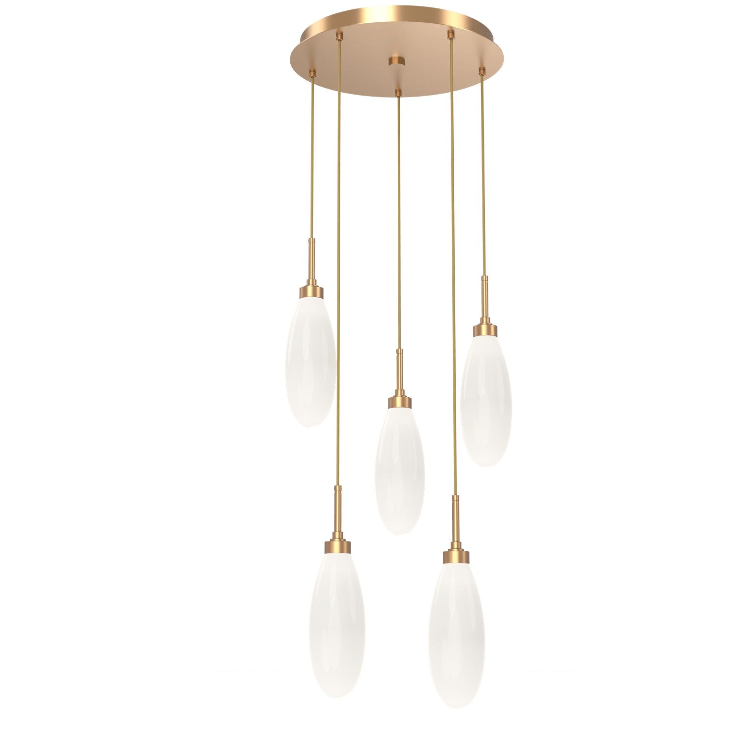 Hammerton Studio - CHB0071-05-NB-WL-C01-L3 - LED Pendant - Fiori - Novel Brass