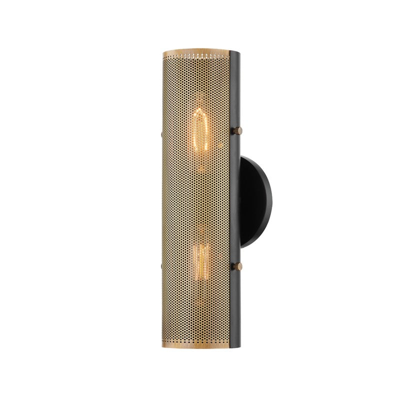 Troy Lighting - B5613-PBR/SBK - Two Light Wall Sconce - Mikka - Patina Brass