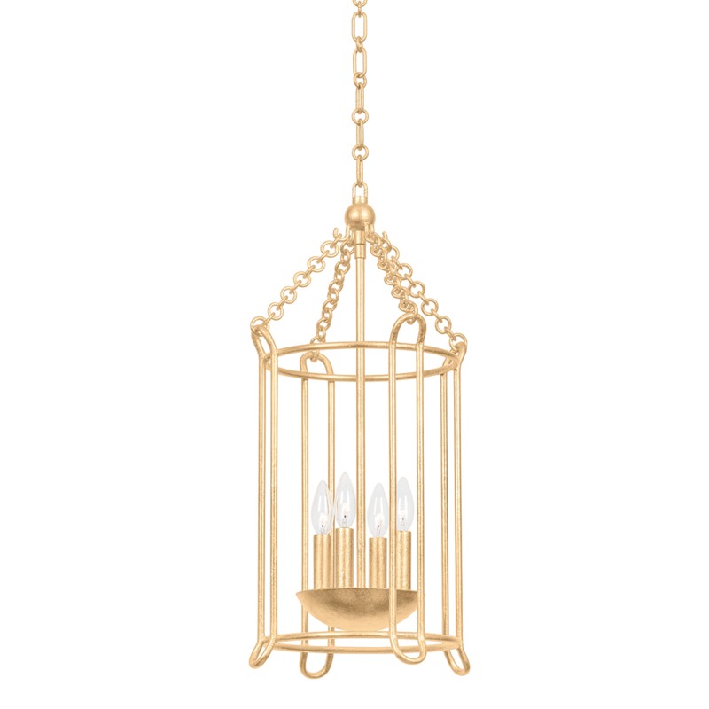 Troy Lighting - F4614-VGL - Four Light Lantern - Lassen - Vintage Gold Leaf