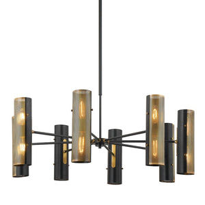 Troy Lighting - F5642-PBR/SBK - 16 Light Chandelier - Mikka - Patina Brass