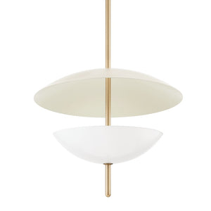 Troy Lighting - F6624-PBR/SSD - Three Light Pendant - Dion - Patina Brass