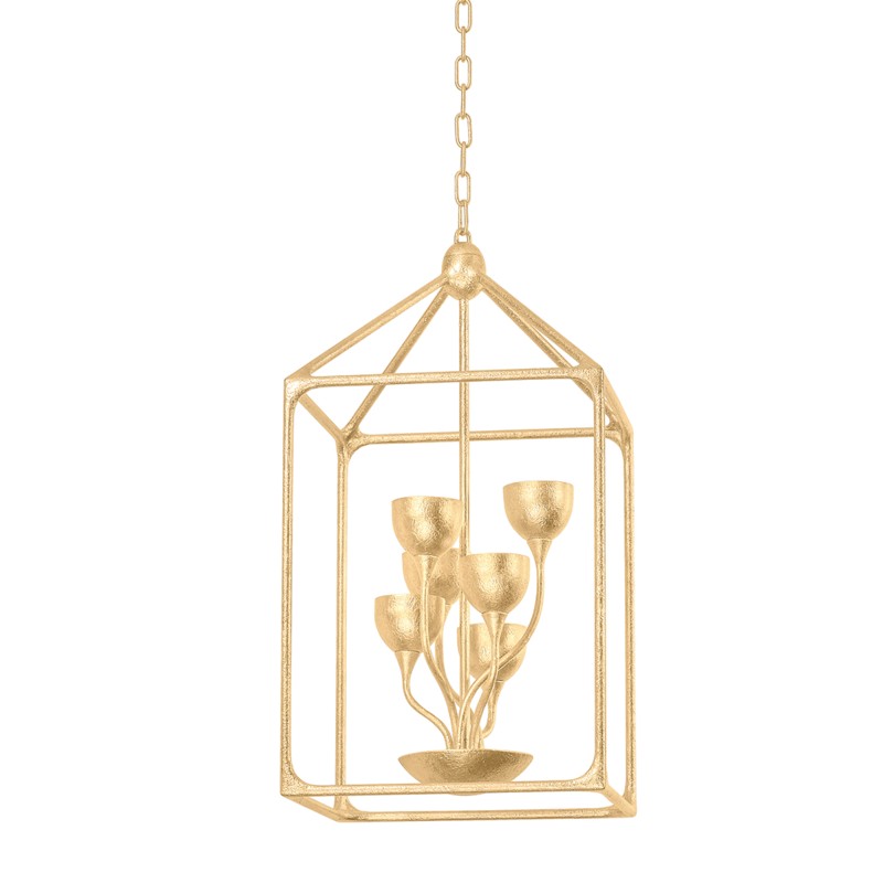 Troy Lighting - F7429-VGL - Eight Light Lantern - Westwood - Vintage Gold Leaf