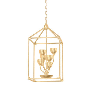 Troy Lighting - F7429-VGL - Eight Light Lantern - Westwood - Vintage Gold Leaf