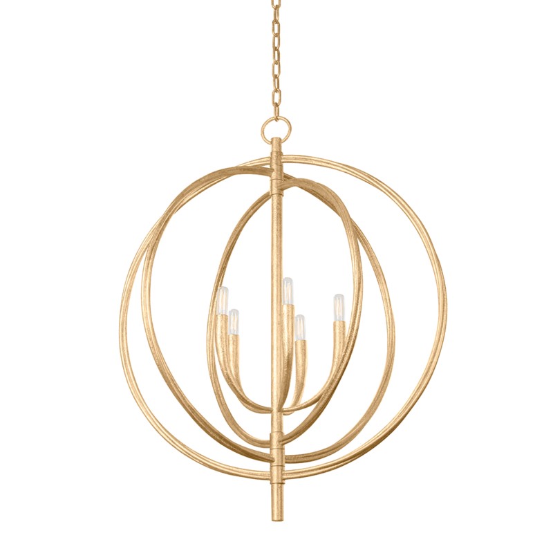 Troy Lighting - F8830-VGL - Five Light Pendant - Fillea - Vintage Gold Leaf