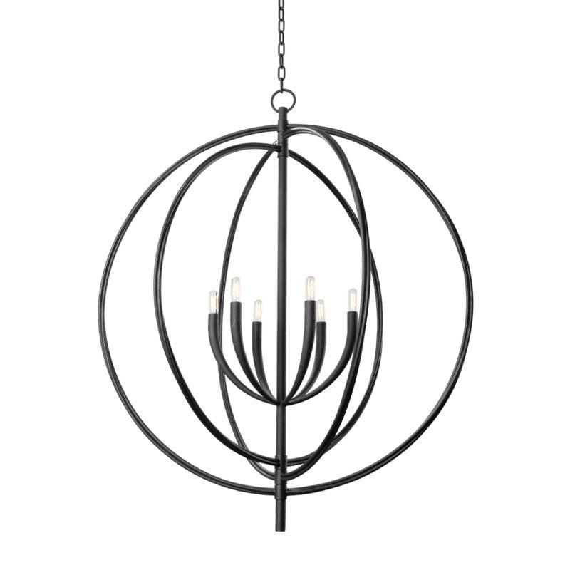 Troy Lighting - F8840-BI - Six Light Chandelier - Fillea - Black Iron