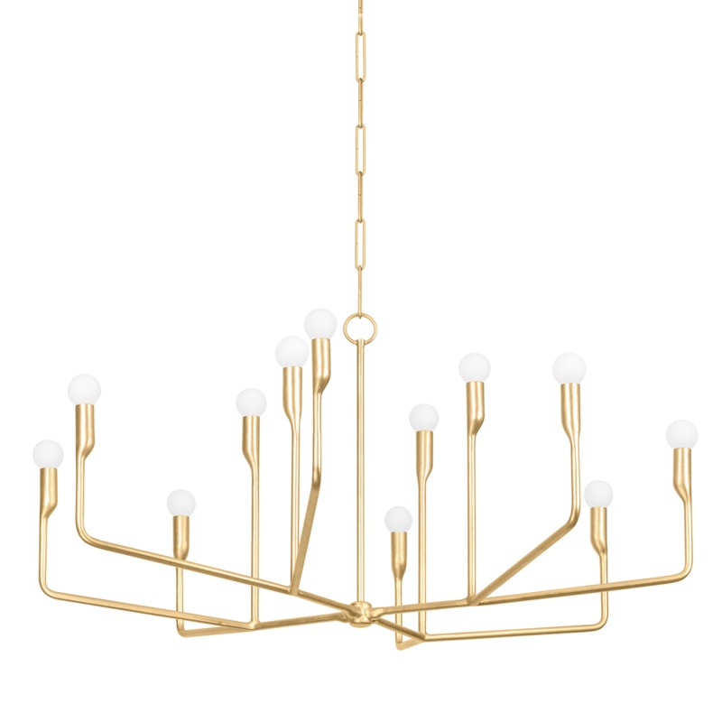 Troy Lighting - F9242-VGL - 12 Light Chandelier - Norman - Vintage Gold Leaf