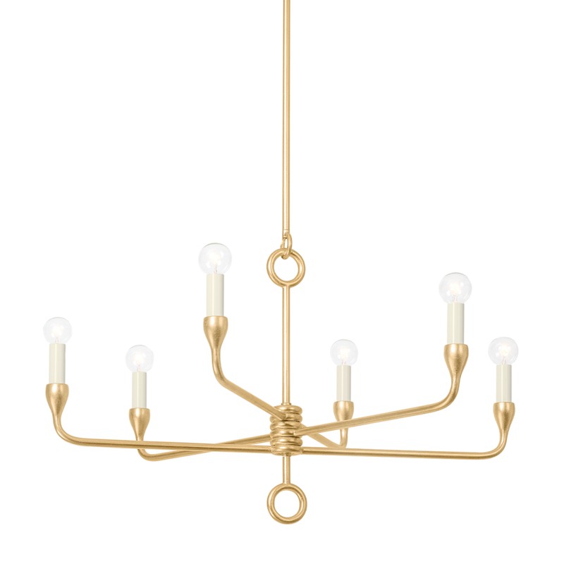 Troy Lighting - F9531-VGL - Six Light Chandelier - Orson - Vintage Gold Leaf