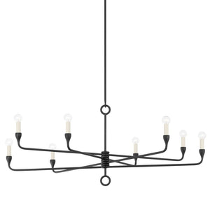 Troy Lighting - F9542-BI - Eight Light Chandelier - Orson - Black Iron