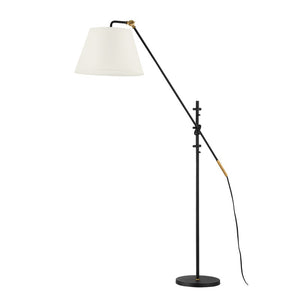 Troy Lighting - PFL2678-PBR/TBK - One Light Floor Lamp - Navin - Patina Brass/Textured Black