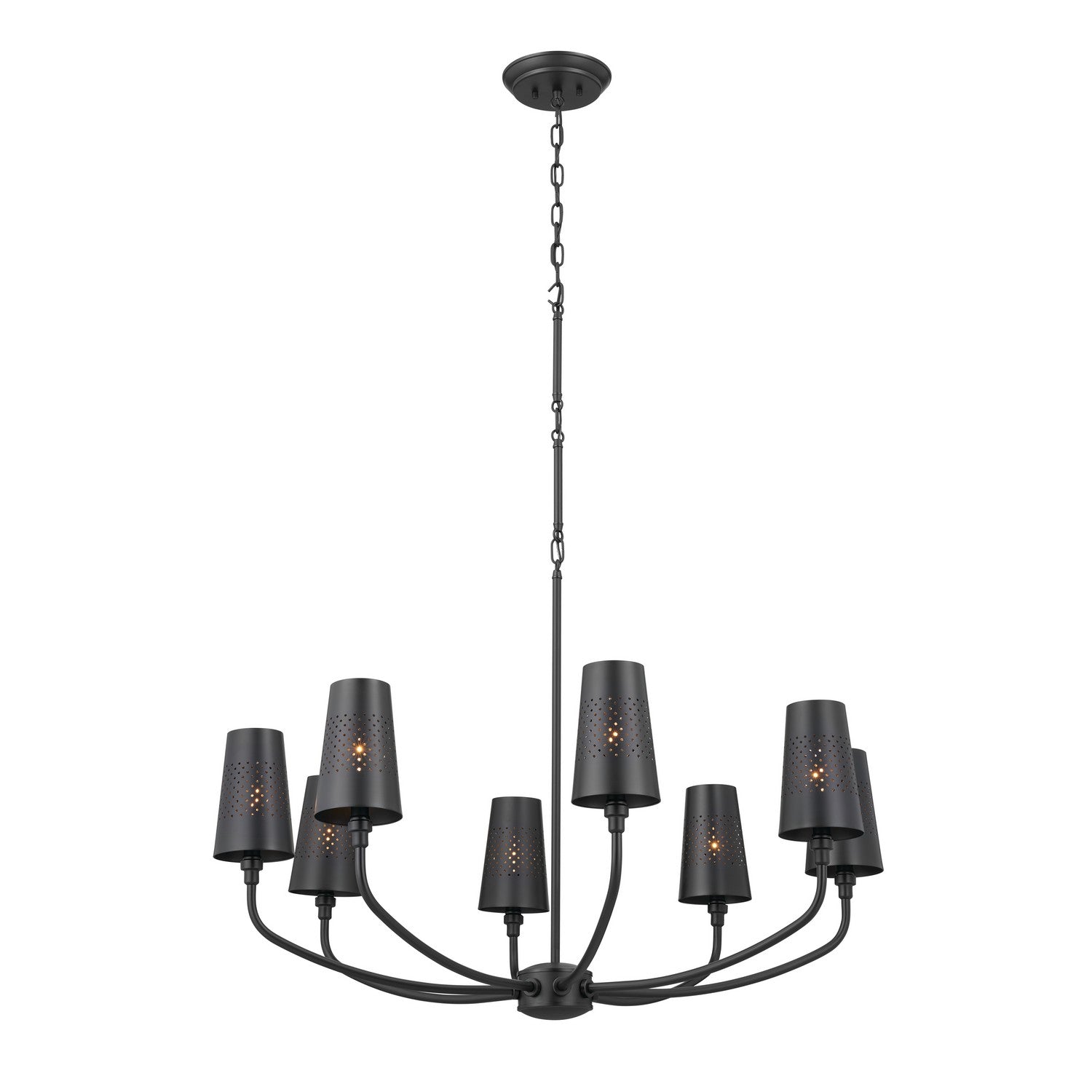 Kichler - 52509BK - Eight Light Chandelier - Adeena - Black