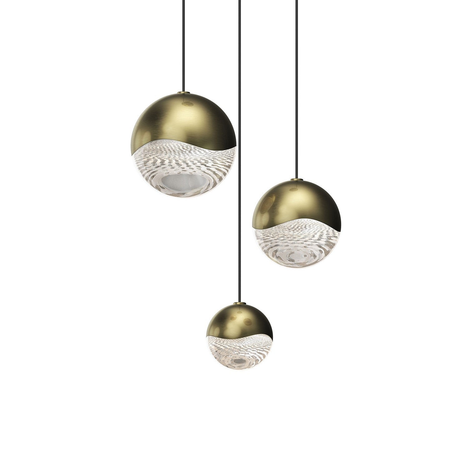 Sonneman - 2914.14-AST - LED Pendant - Grapes - Brass Finish