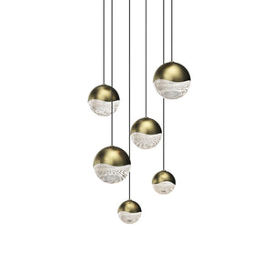 Sonneman - 2915.14-AST - LED Pendant - Grapes - Brass Finish