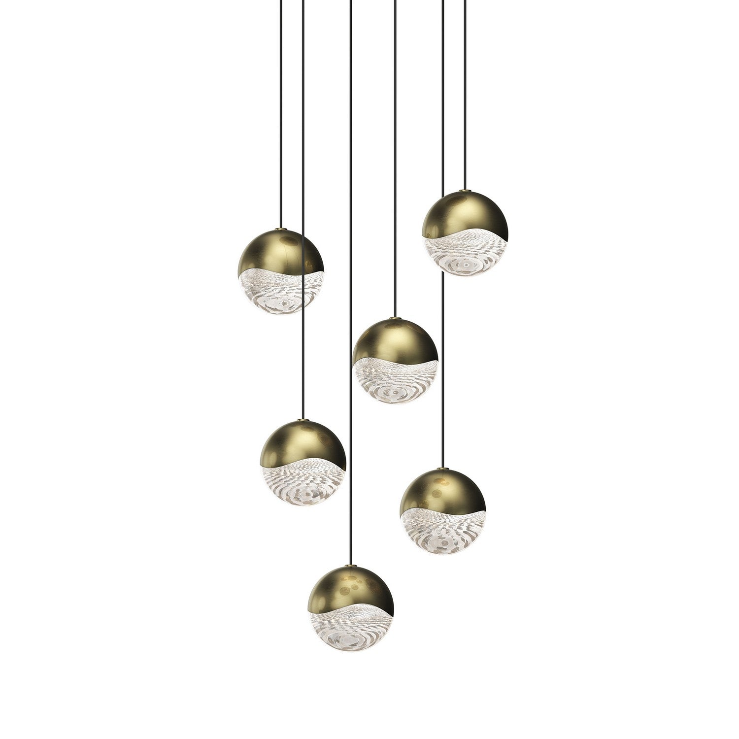 Sonneman - 2915.14-MED - LED Pendant - Grapes - Brass Finish