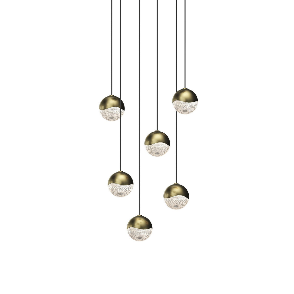 Sonneman - 2915.14-SML - LED Pendant - Grapes - Brass