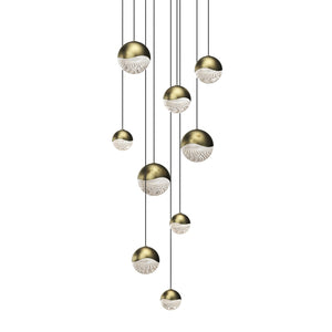 Sonneman - 2916.14-AST - LED Pendant - Grapes - Brass Finish