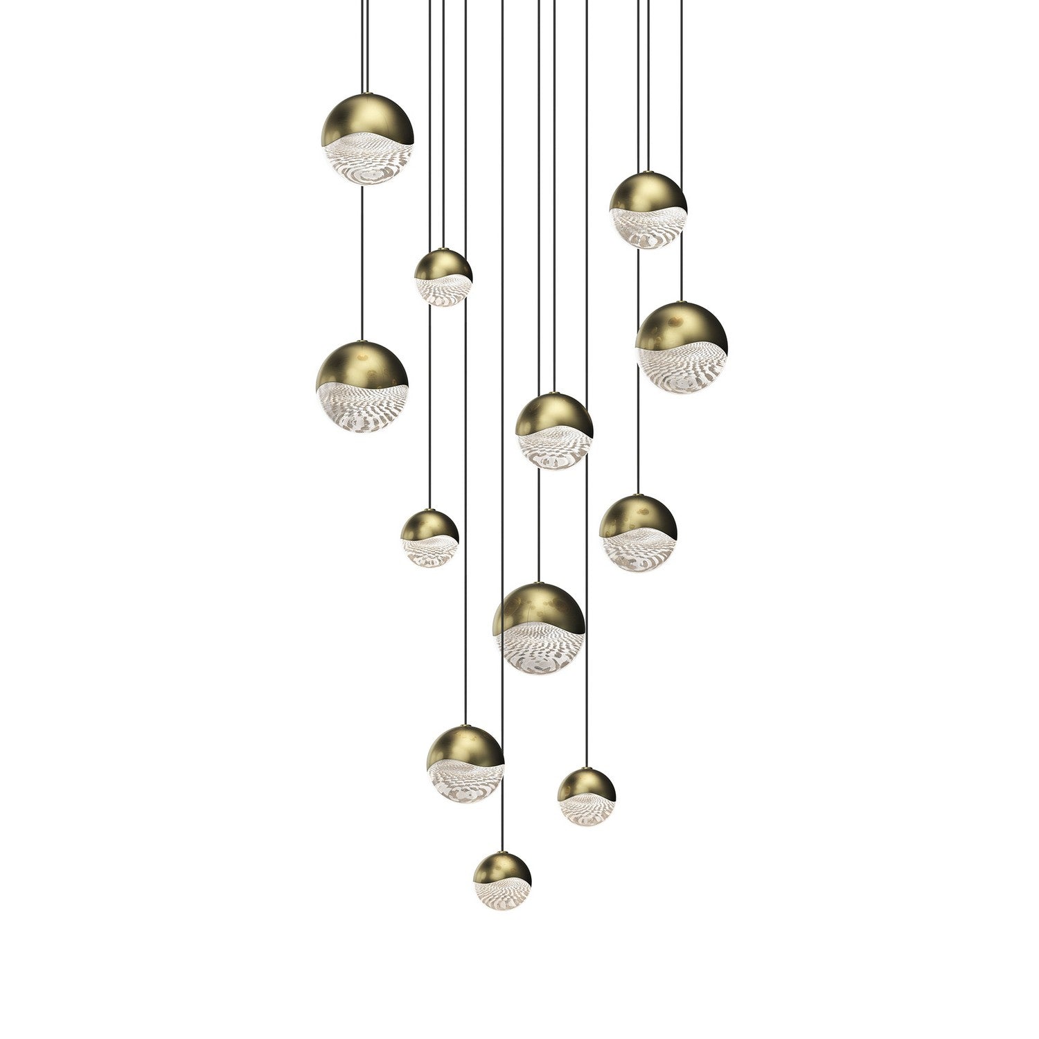 Sonneman - 2917.14-AST - LED Pendant - Grapes - Brass Finish