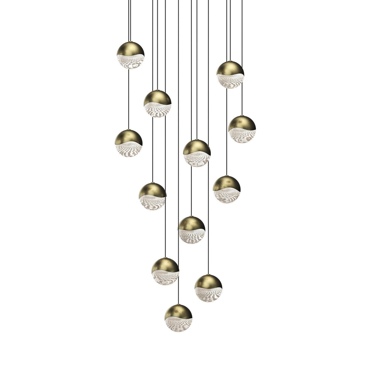 Sonneman - 2917.14-MED - LED Pendant - Grapes - Brass